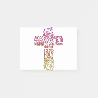 Names of Jesus in the form of a cross design Post-it Notes