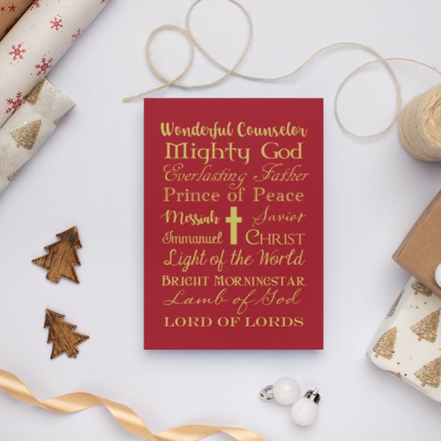 Names of Jesus Personalised Christmas Card (Creator Uploaded)