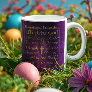 Names of Jesus Purple Personalised Mug