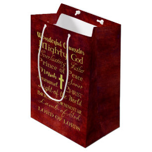 Names of Jesus Red Gift Bag