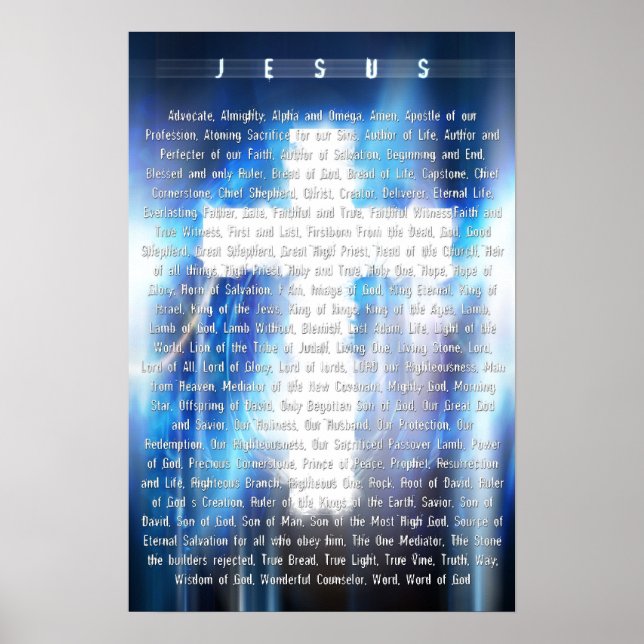 Names of the Lamb Poster (Front)