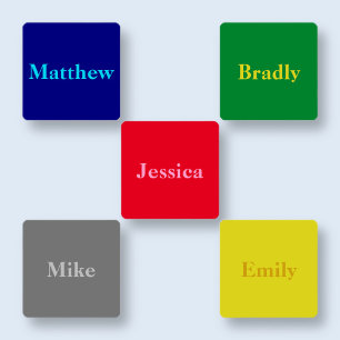 Names on Multiple Colours Clothing