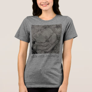namesake magnolia, flowers, fabric, cotton, & hand Tri-Blend shirt