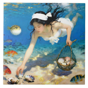 "Nami Eternal" – An Ocean Portrait Ceramic Tile