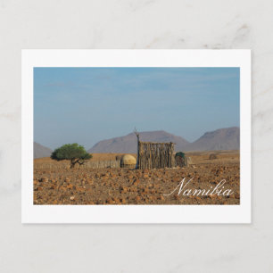 Namibia Africa Himba Settlement Structures Postcard