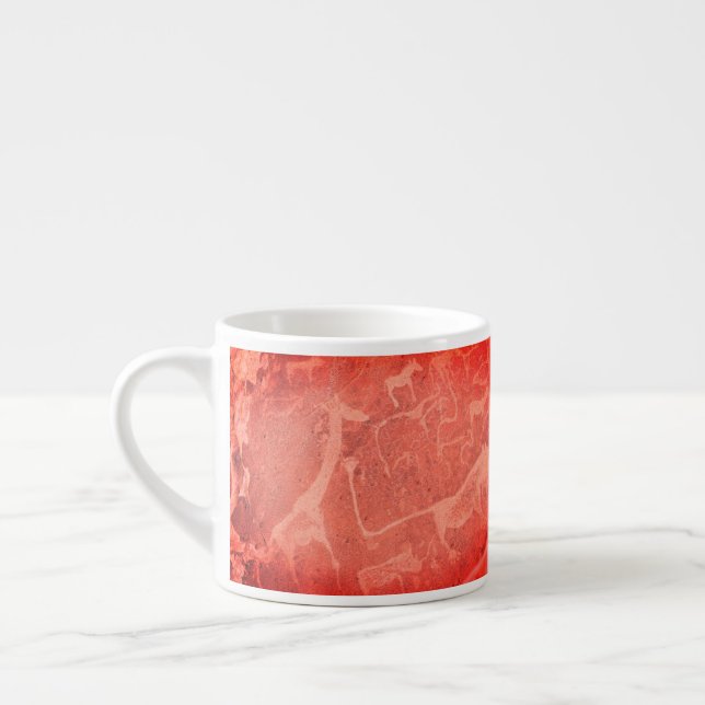 Namibia Africa Namibian Rock Art Painting Espresso Cup (Left)