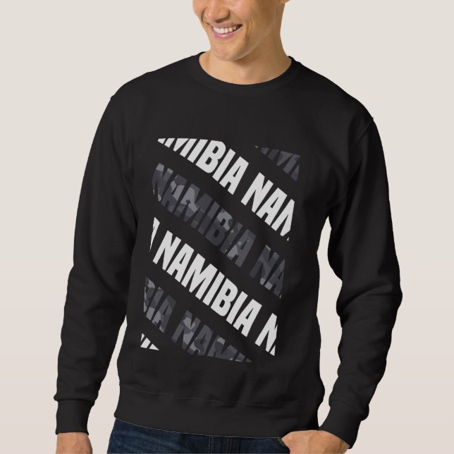 Namibia Camo Pattern Grey Camouflage Sweatshirt (Front)