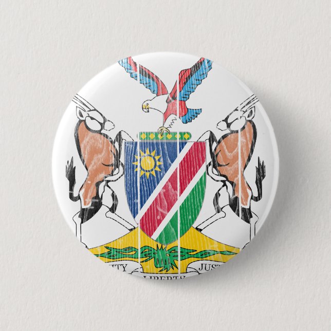 Namibia Coat Of Arms 6 Cm Round Badge (Front)
