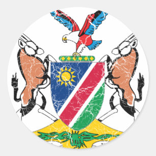 Namibia Coat Of Arms Classic Round Sticker