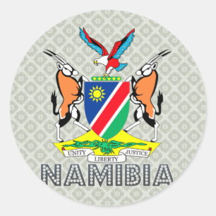 Namibia Coat of Arms Classic Round Sticker