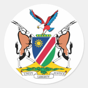 Namibia Coat Of Arms Classic Round Sticker