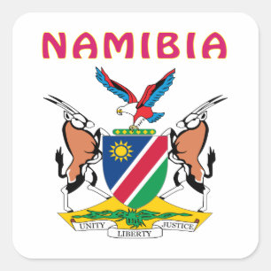 Namibia Coat Of Arms Square Sticker