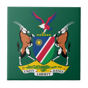 Namibia country coat arms symbol emblem flag ceramic tile