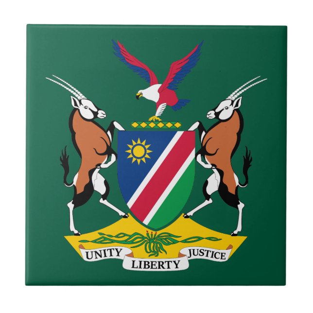 Namibia country coat arms symbol emblem flag ceramic tile (Front)