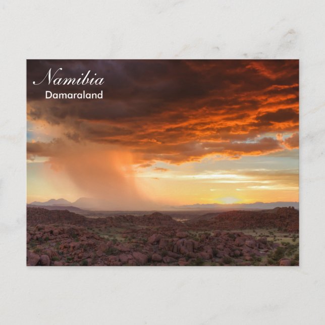 Namibia - Damaraland thunderstorm postcard (Front)