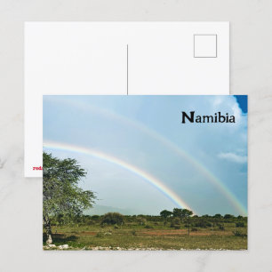 Namibia Double Rainbow Postcard