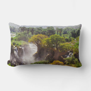 Namibia Epupa Falls Baobabs Landscape Lumbar Cushion