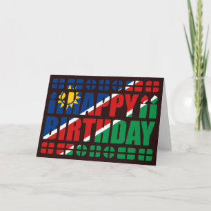 Namibia Flag Birthday Card
