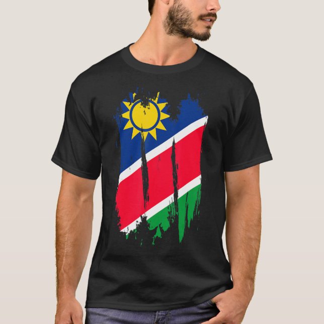 Namibia Flag Roots From Namibia T-Shirt (Front)