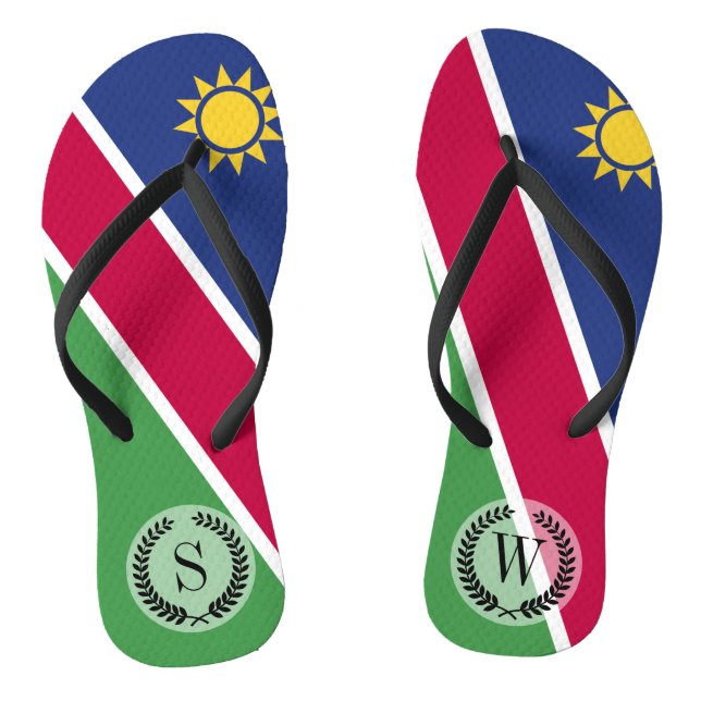 Namibia Flag Thongs (Footbed)