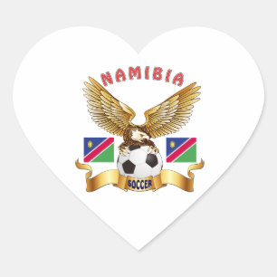 Namibia Football Designs Heart Sticker
