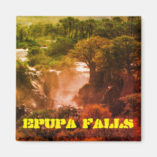 Namibia Kunene River Epupa Falls Landscape Baobabs Magnet