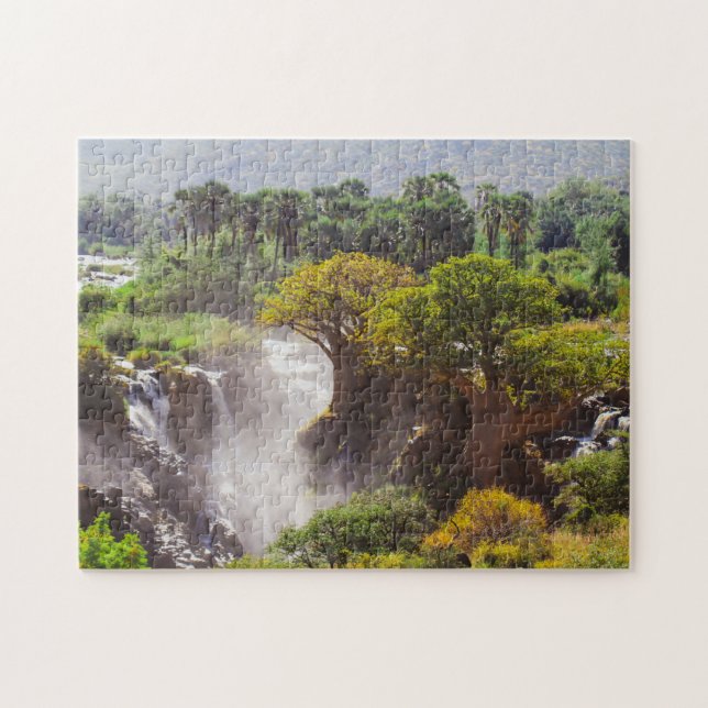 Namibia Kunene River Epupa Falls Landscape Nature Jigsaw Puzzle (Horizontal)