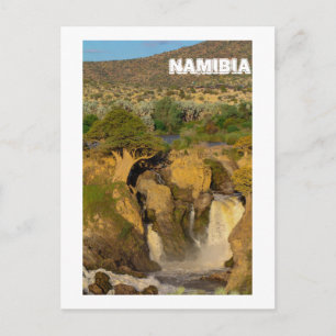Namibia Kunene River Epupa Falls Landscape Nature Postcard