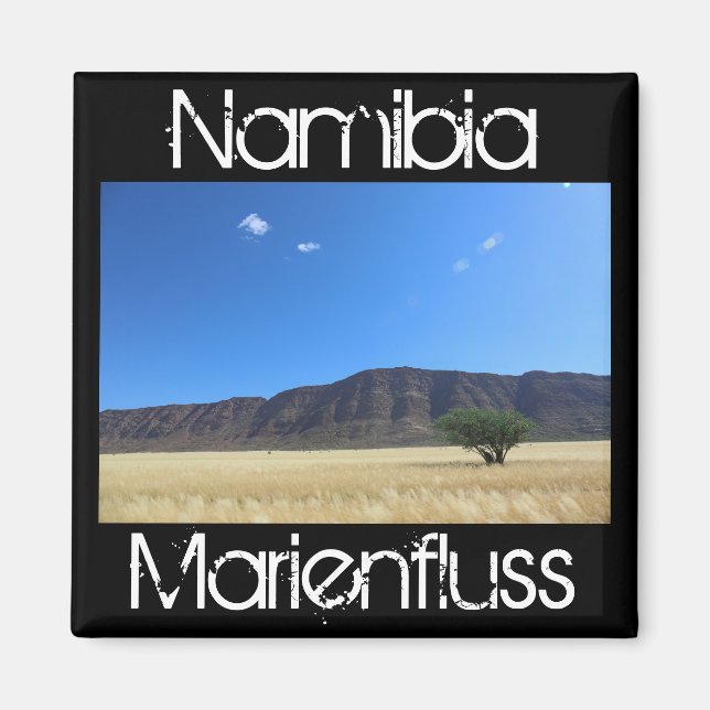 Namibia Marienfluss Savannah Landscape Nature Magnet (Front)