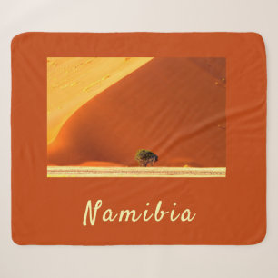 Namibia red dunes of Sossusvlei photo with text Sherpa Blanket