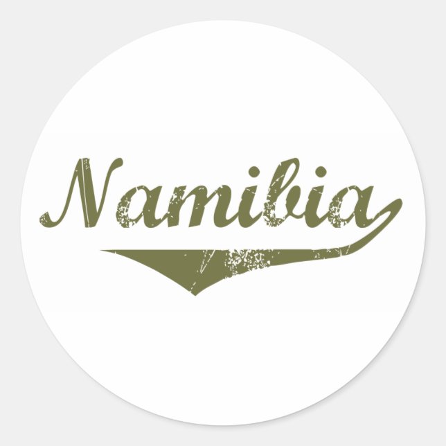 Namibia Revolution Style Classic Round Sticker (Front)