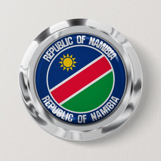 Namibia Round Emblem 7.5 Cm Round Badge (Front)