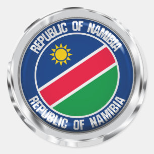 Namibia Round Emblem Classic Round Sticker