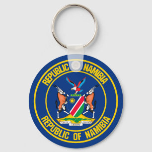 Namibia Round Emblem Key Ring