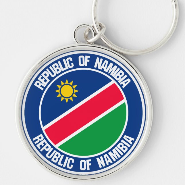 Namibia Round Emblem Key Ring (Front)