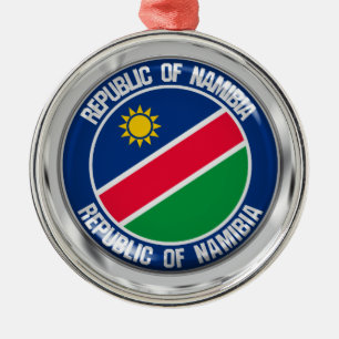 Namibia Round Emblem Metal Ornament