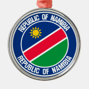 Namibia Round Emblem Metal Ornament