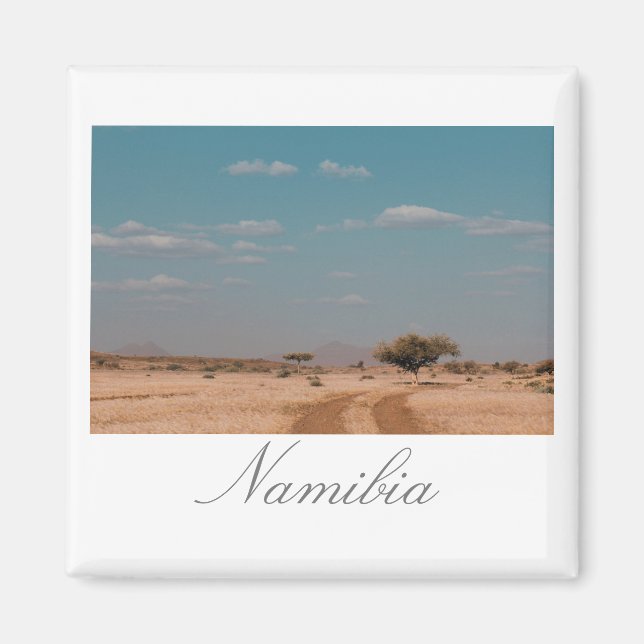 Namibia Savannah Bush Landscape Nature Magnet (Front)