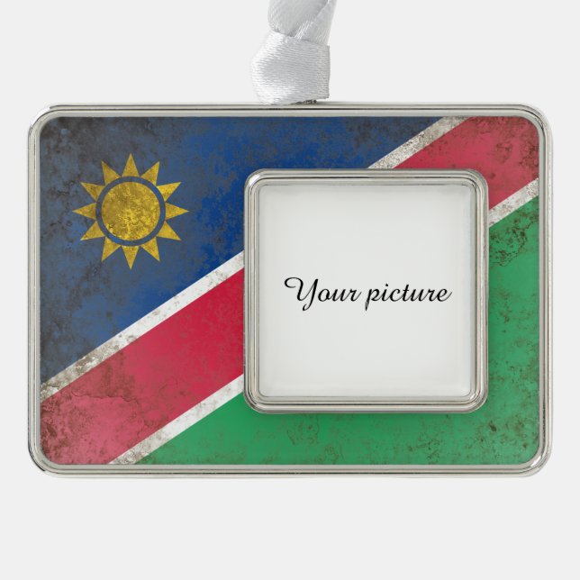 Namibia Silver Plated Framed Ornament (Front)