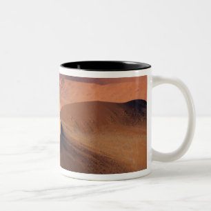 Namibia: Sossuvlei Dunes, Aerial scenic. Two-Tone Coffee Mug