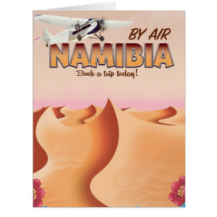 Namibia vintage flight poster.