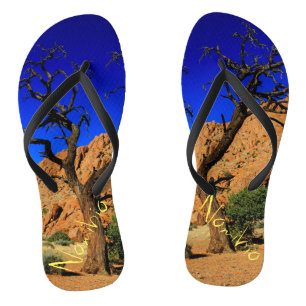 Namibian Landscape Tree Flip Flops