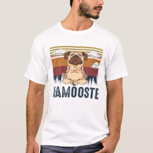 Namooste Pug Yoga Vintage Fitness Gym Dog Lover T-Shirt