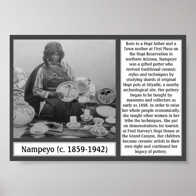 Nampeyo Pottery Native American Hopi Southwest Poster (Front)
