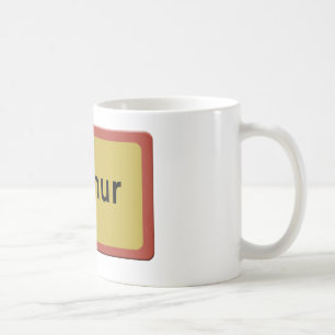 Namur road sign coffee mug
