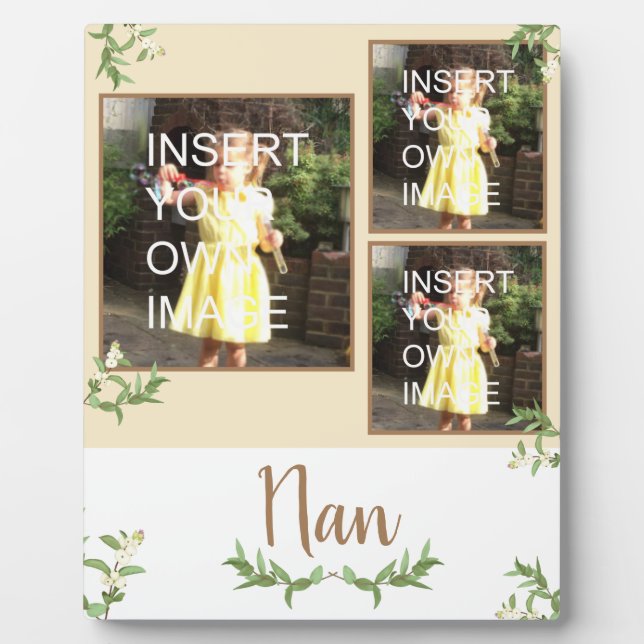 Nan Personalized Multi Photo Plaque (Front)