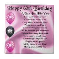 Nan Poem  -  60th Birthday
