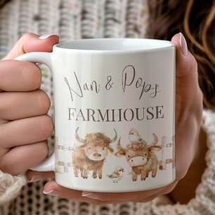 Nan & Pop's Farmhouse Cute Country Farm Coffee Mug