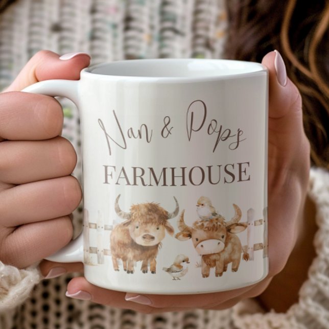 Nan & Pop's Farmhouse Cute Country Farm Coffee Mug (Creator Uploaded)