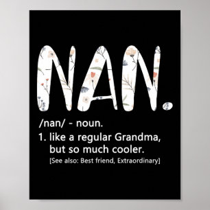 Nan Shirts For Women Mothers Day Idea Cute Grandma Poster